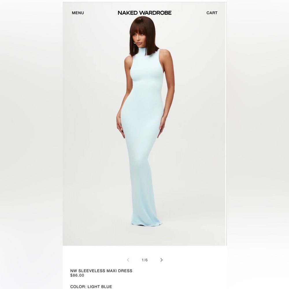 Naked Wardrobe sleeveless maxi dress, light blue